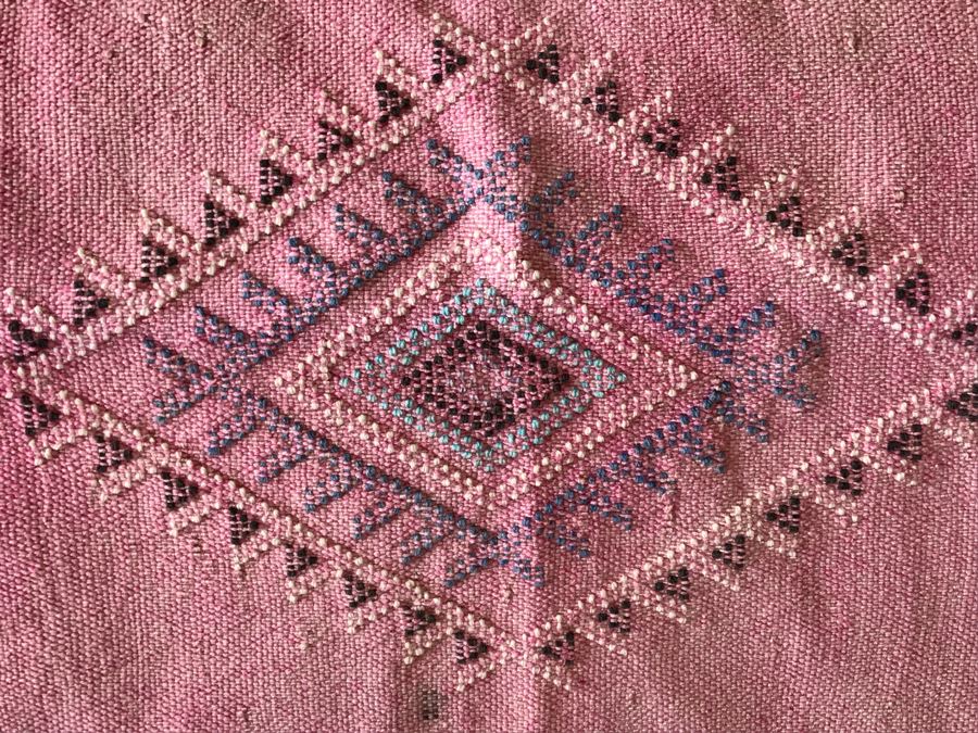 (3) Moroccan Sabra Cactus Silk Oversized Pillow Covers Pink Apx 20 X 36 Retails $450 [Photo 4]