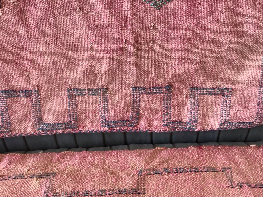 (3) Moroccan Sabra Cactus Silk Oversized Pillow Covers Pink Apx 20 X 36 Retails $450 [Photo 6]