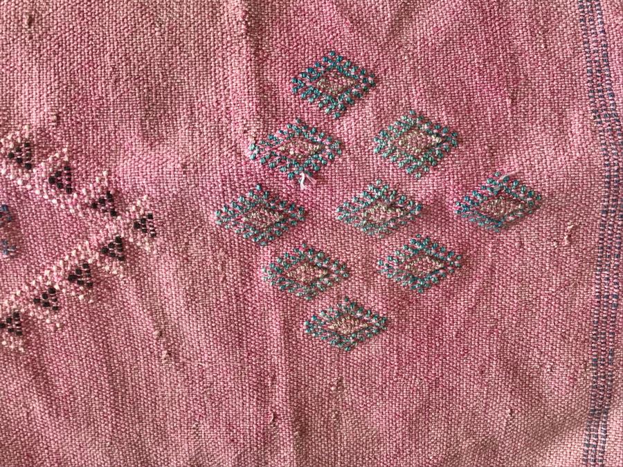 (3) Moroccan Sabra Cactus Silk Oversized Pillow Covers Pink Apx 20 X 36 Retails $450 [Photo 5]