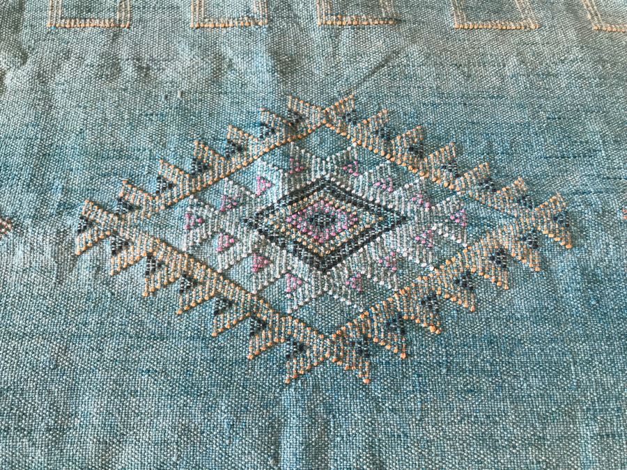 (3) Moroccan Sabra Cactus Silk Oversized Pillow Covers Mint Color Apx 20 X 36 Retails $450 [Photo 8]