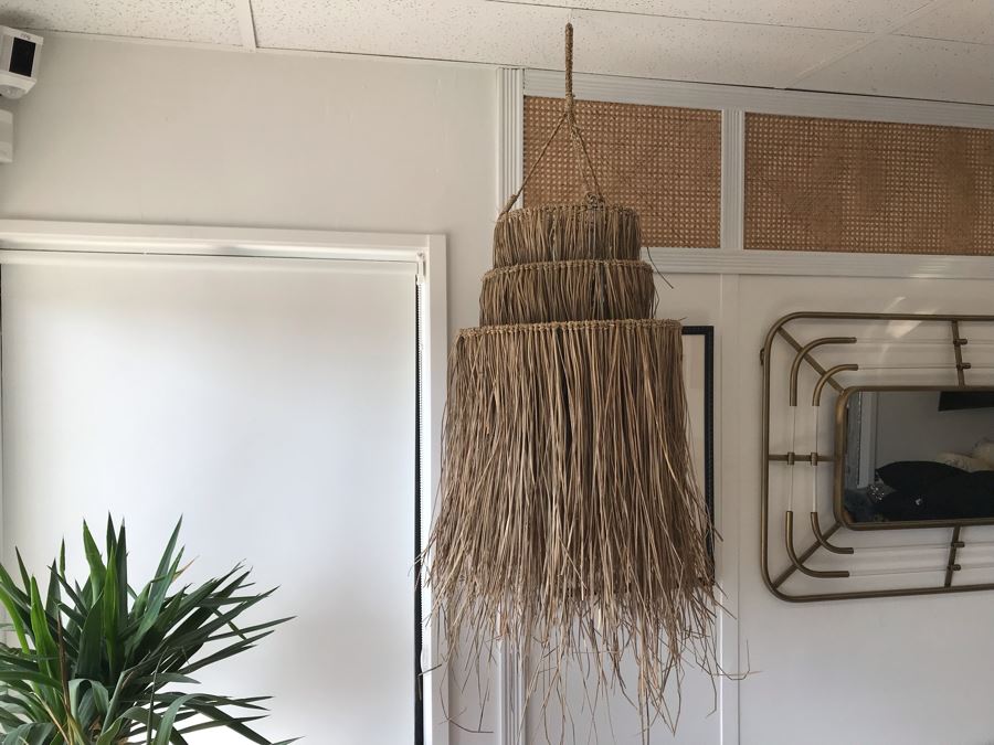 Mendong Grass Hanging Light Fixture 16W X 48H Retails $169 [Photo 2]