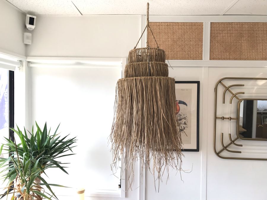 Mendong Grass Hanging Light Fixture 16W X 48H Retails $169 [Photo 4]
