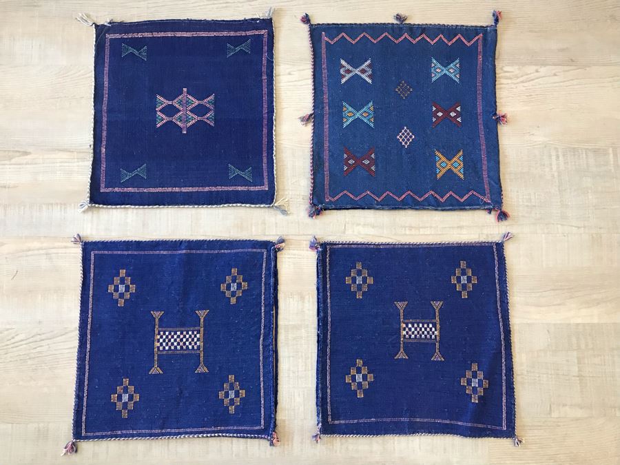 (4) Moroccan Sabra Cactus Silk Pillow Covers Accent Throws Apx 20 X 20 Retails $300 [Photo 2]