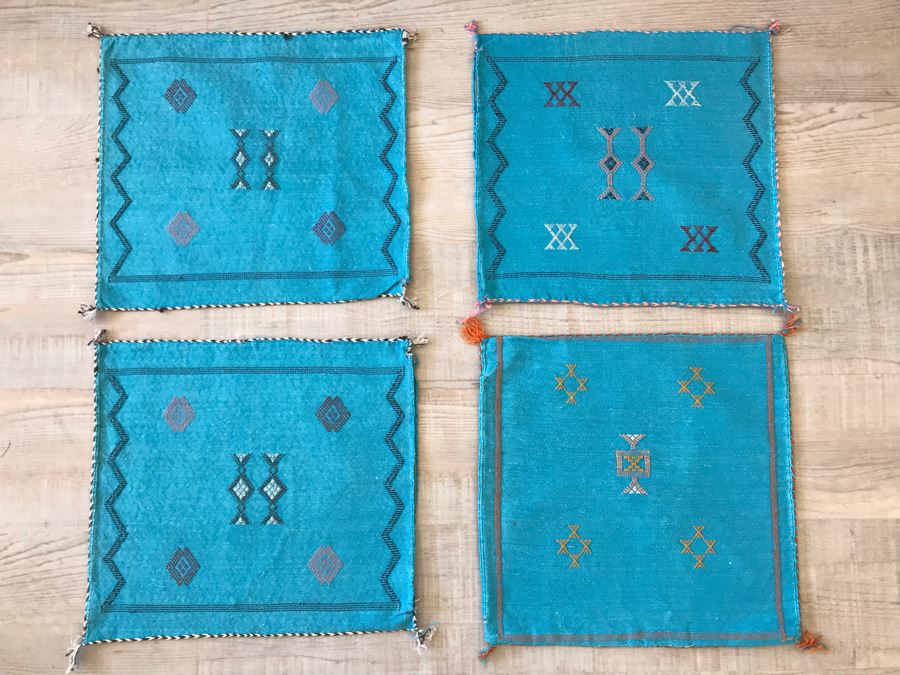 (4) Moroccan Sabra Cactus Silk Pillow Covers Accent Throws Apx 20 X 20 Retails $300 [Photo 2]