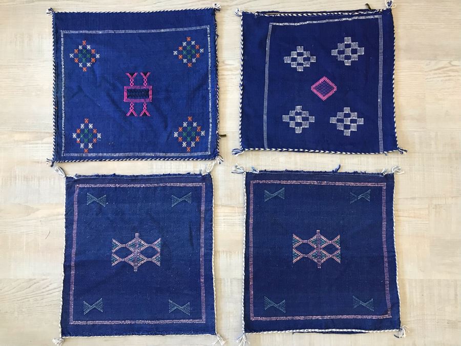 (4) Moroccan Sabra Cactus Silk Pillow Covers Accent Throws Apx 20 X 20 Retails $300 [Photo 2]