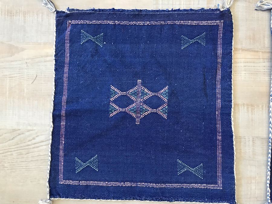 (4) Moroccan Sabra Cactus Silk Pillow Covers Accent Throws Apx 20 X 20 Retails $300 [Photo 4]