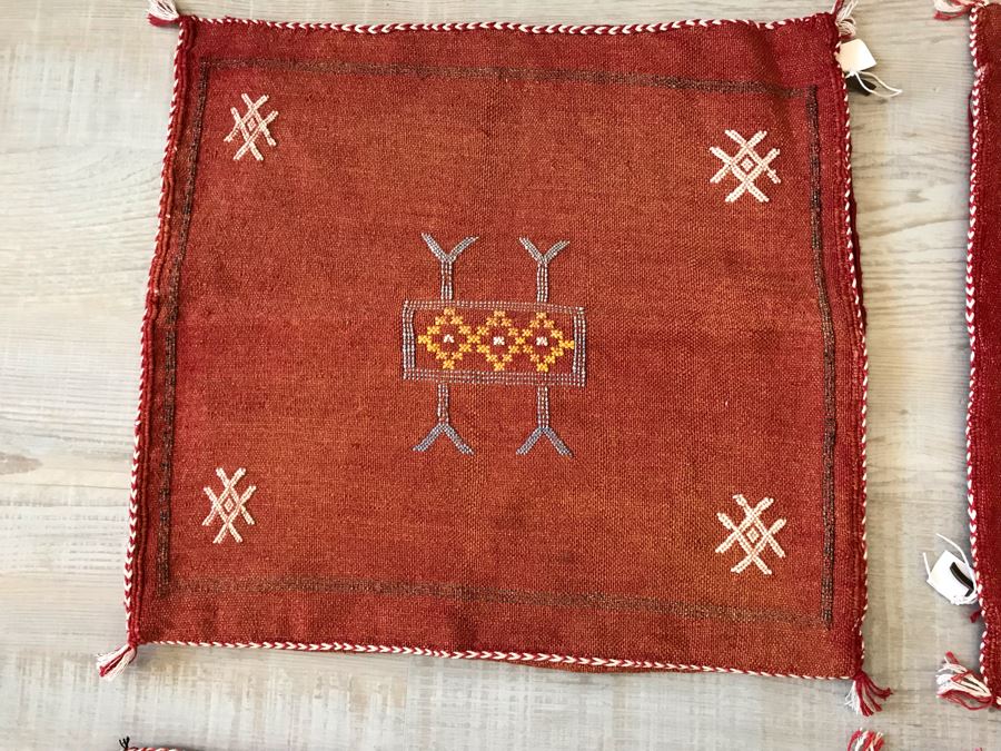 (4) Moroccan Sabra Cactus Silk Pillow Covers Accent Throws Apx 20 X 20 Retails $300 [Photo 5]