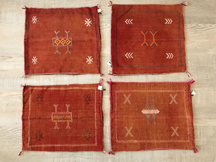 (4) Moroccan Sabra Cactus Silk Pillow Covers Accent Throws Apx 20 X 20 Retails $300 [Photo 1]