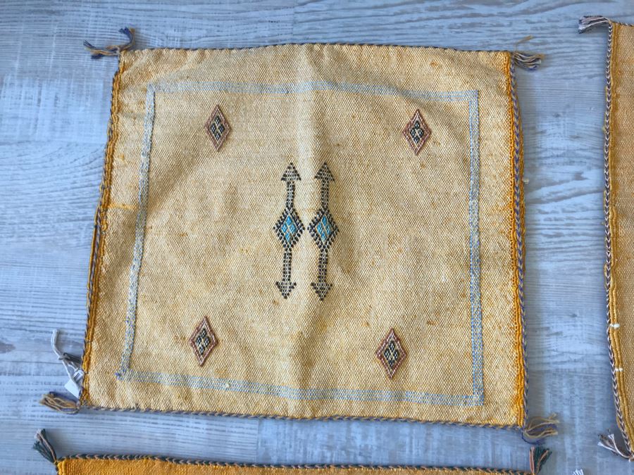 (4) Moroccan Sabra Cactus Silk Pillow Covers Accent Throws Apx 20 X 20 Retails $300 [Photo 5]