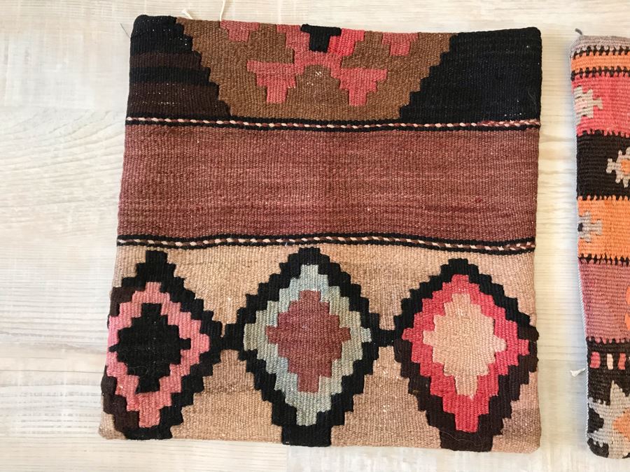 Set Of (4) Turkish Kilim Pillow Covers 16 X 16 Retails $248 [Photo 4]
