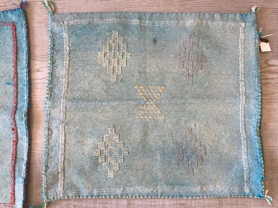 (4) Moroccan Sabra Cactus Silk Pillow Covers Accent Throws Apx 20 X 20 Retails $300 [Photo 6]