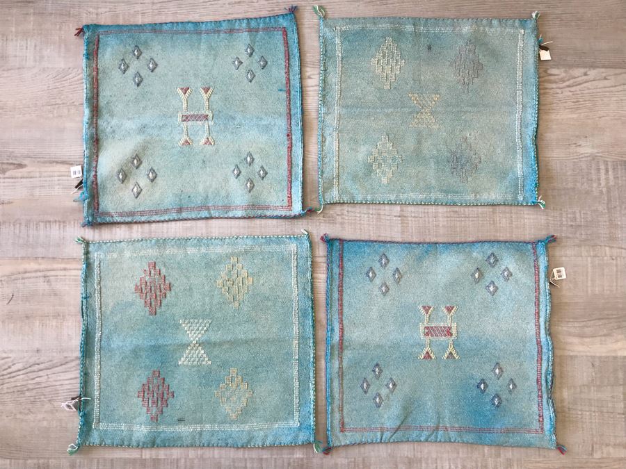 (4) Moroccan Sabra Cactus Silk Pillow Covers Accent Throws Apx 20 X 20 Retails $300 [Photo 1]