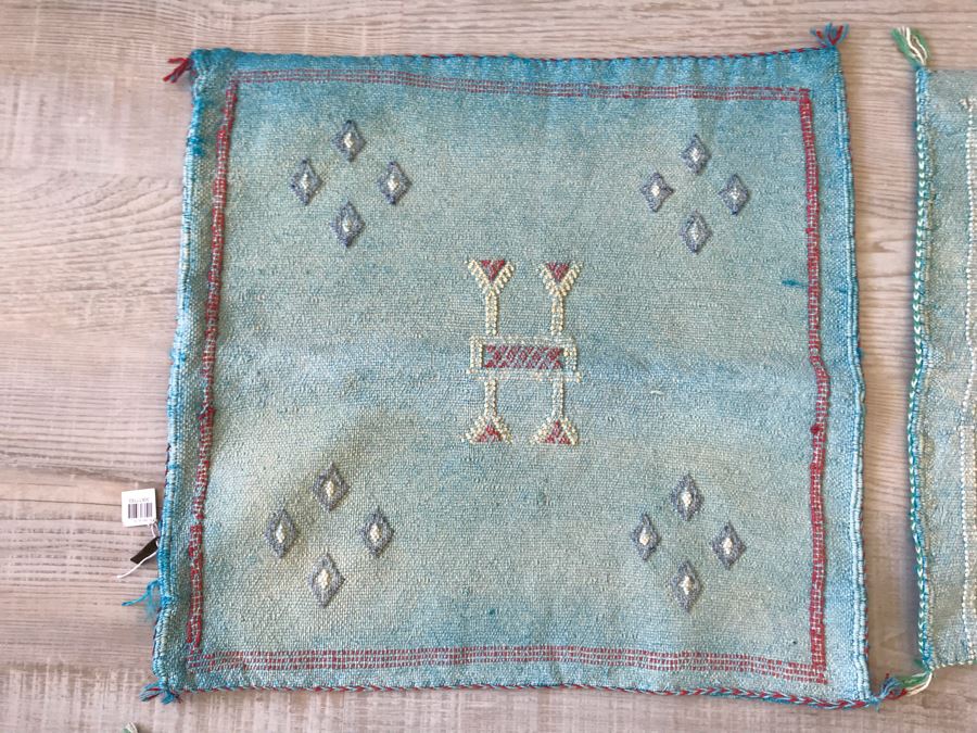 (4) Moroccan Sabra Cactus Silk Pillow Covers Accent Throws Apx 20 X 20 Retails $300 [Photo 5]