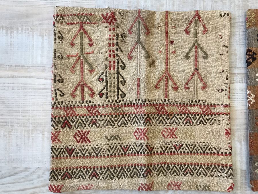 Set Of (4) Turkish Kilim Pillow Covers 16 X 16 Retails $248 [Photo 3]