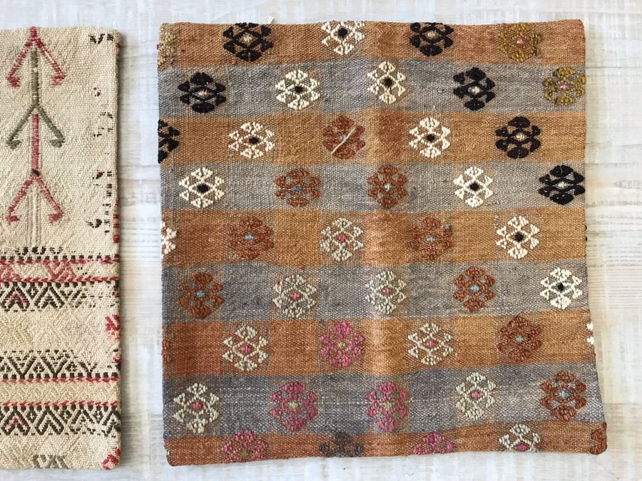 Set Of (4) Turkish Kilim Pillow Covers 16 X 16 Retails $248 [Photo 4]