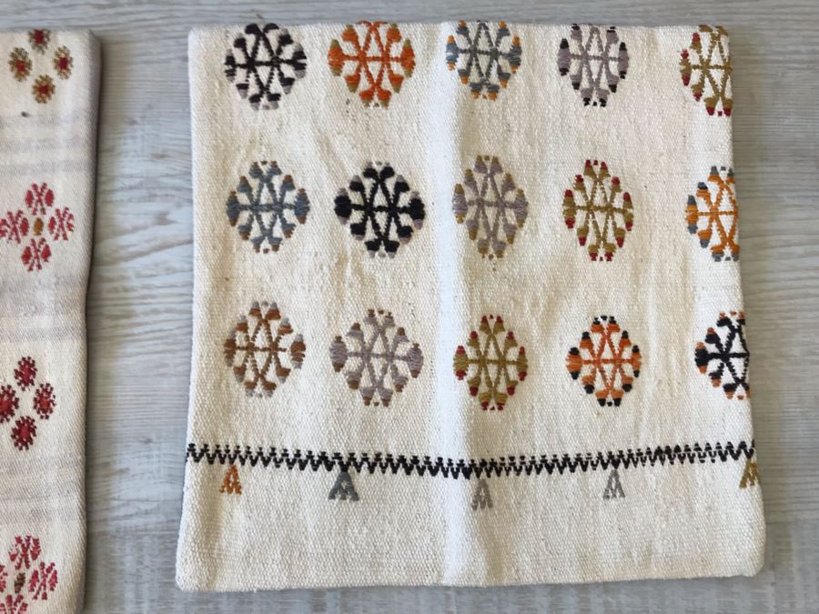 Set Of (4) Turkish Kilim Pillow Covers 16 X 16 Retails $248 [Photo 6]