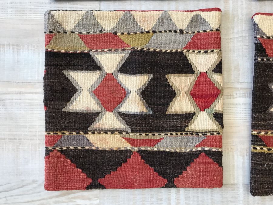 Set Of (4) Turkish Kilim Pillow Covers 16 X 16 Retails $248 [Photo 3]