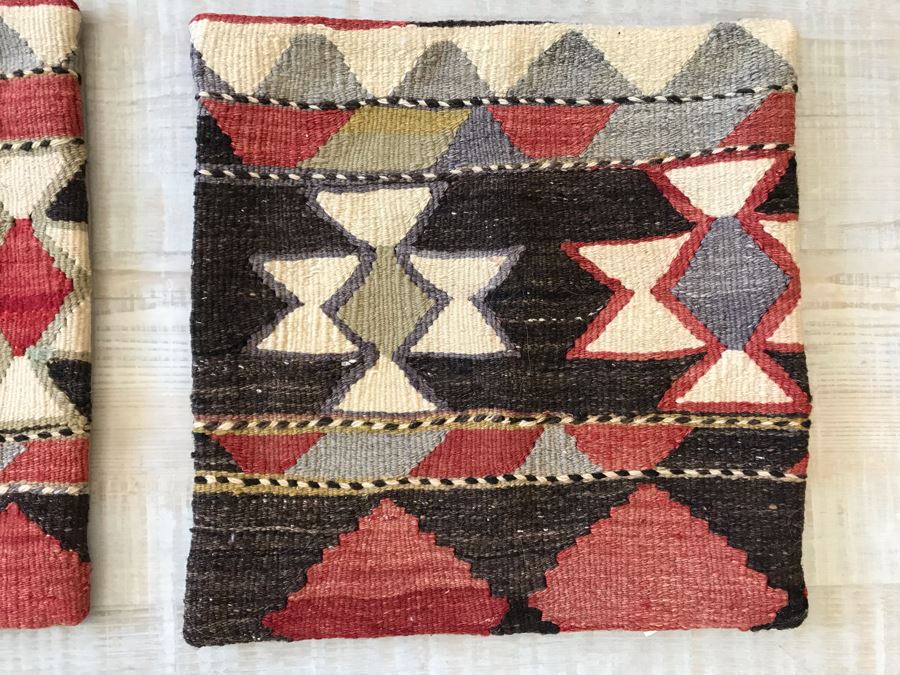 Set Of (4) Turkish Kilim Pillow Covers 16 X 16 Retails $248 [Photo 4]