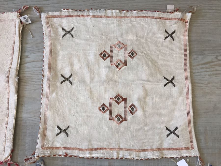 (4) Moroccan Sabra Cactus Silk Pillow Covers Accent Throws Apx 20 X 20 Retails $300 [Photo 6]