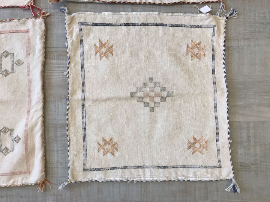 (4) Moroccan Sabra Cactus Silk Pillow Covers Accent Throws Apx 20 X 20 Retails $300 [Photo 4]
