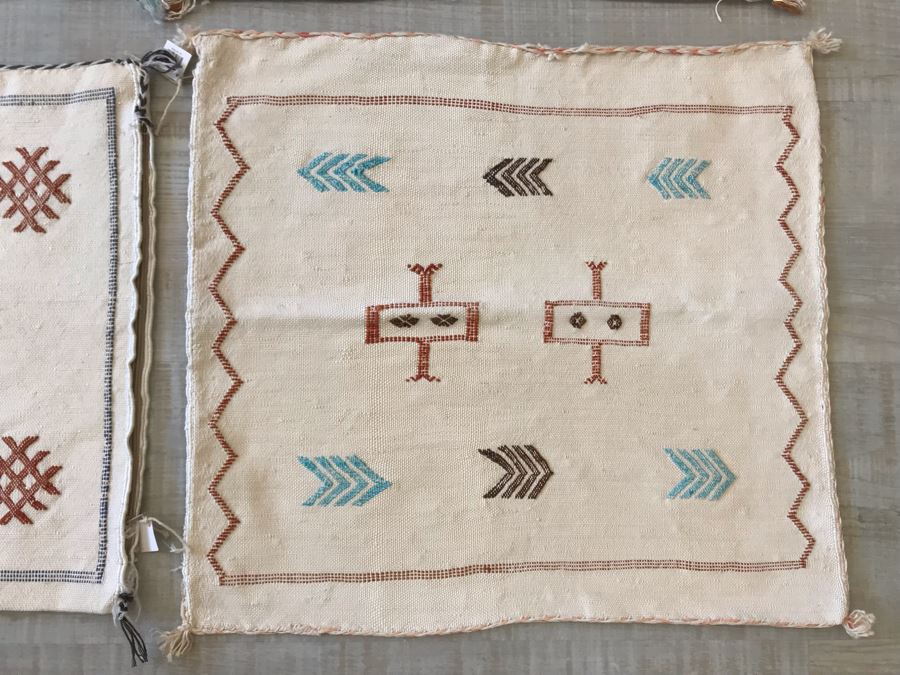 (4) Moroccan Sabra Cactus Silk Pillow Covers Accent Throws Apx 20 X 20 Retails $300 [Photo 3]