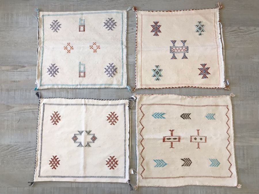 (4) Moroccan Sabra Cactus Silk Pillow Covers Accent Throws Apx 20 X 20 Retails $300 [Photo 2]