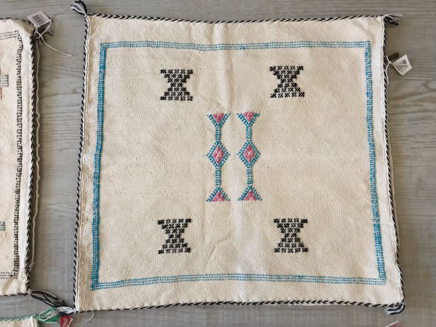 (4) Moroccan Sabra Cactus Silk Pillow Covers Accent Throws Apx 20 X 20 Retails $300 [Photo 6]