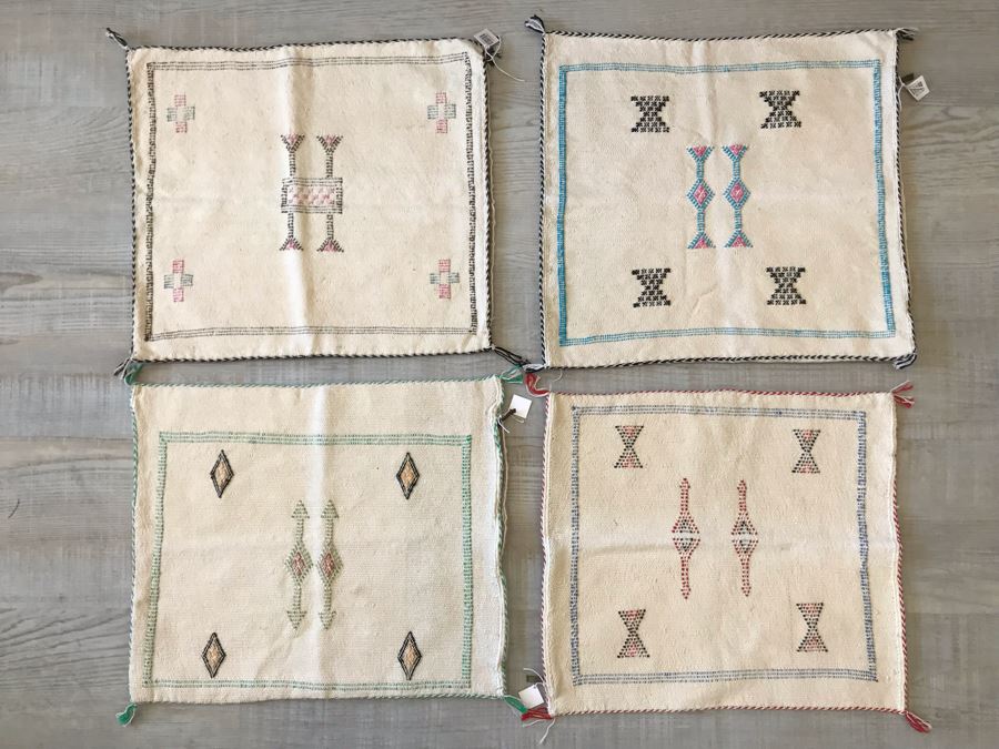 (4) Moroccan Sabra Cactus Silk Pillow Covers Accent Throws Apx 20 X 20 Retails $300 [Photo 2]