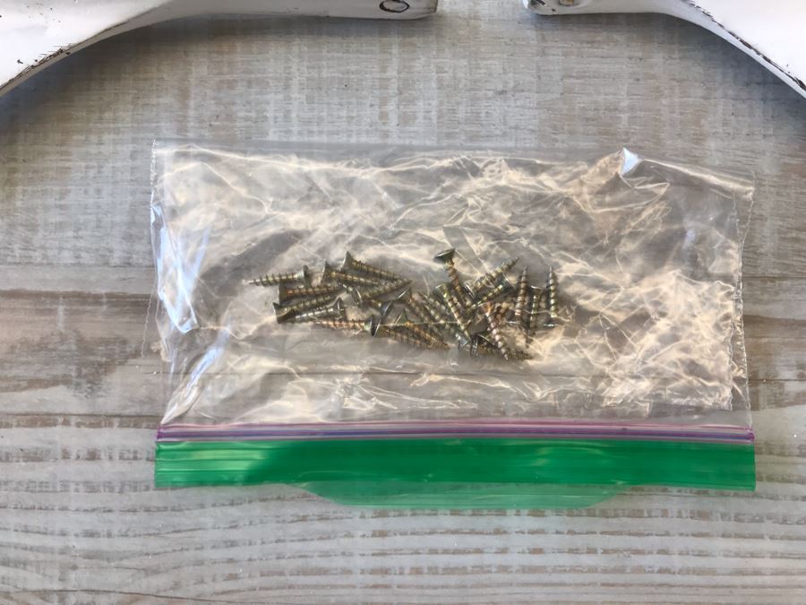 (12) Metal Wall Shelving Brackets Painted Distressed White With Hardware 8 X 6 [Photo 4]