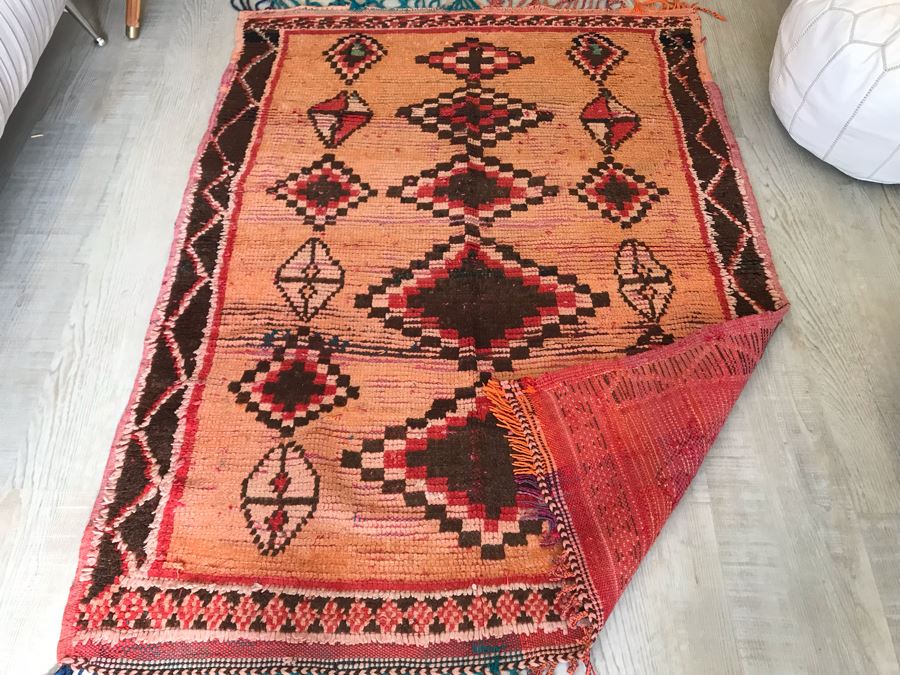 PAOLA Vintage Moroccan Runner 5' 3' X 4' Retails $875 [Photo 13]