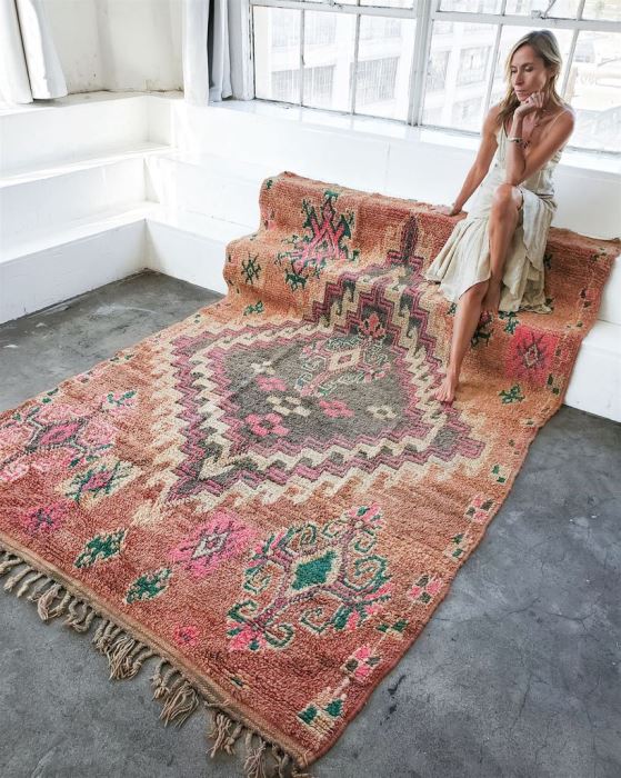 GABRIELLE Vintage Moroccan Rug 73' X 117' Retails $2,800 [Photo 2]