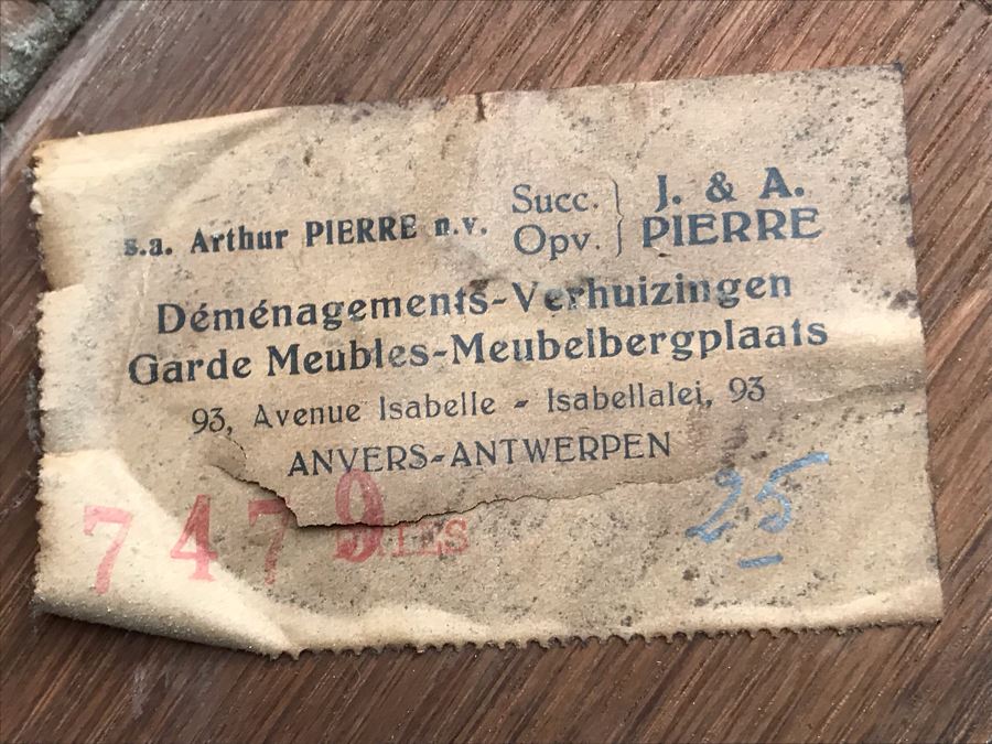 Antique Arts & Crafts Buffet Sideboard China Cabinet With Hutch Beveled Glass Doors Lock With Skeleton Key (Arthur Pierre / J. & A. Pierre Label On Back) 45W X 19.5D X 78H [Photo 23]