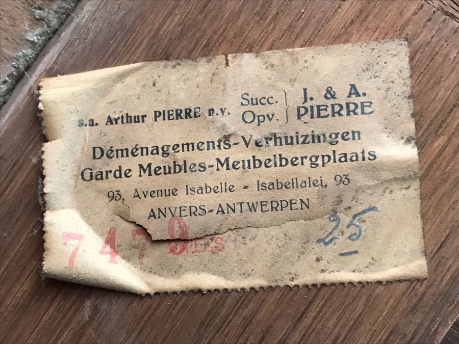 Antique Arts & Crafts Buffet Sideboard China Cabinet With Hutch Beveled Glass Doors Lock With Skeleton Key (Arthur Pierre / J. & A. Pierre Label On Back) 45W X 19.5D X 78H [Photo 21]