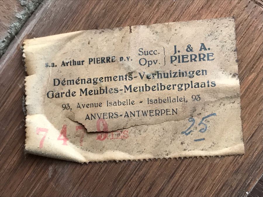 Antique Arts & Crafts Buffet Sideboard China Cabinet With Hutch Beveled Glass Doors Lock With Skeleton Key (Arthur Pierre / J. & A. Pierre Label On Back) 45W X 19.5D X 78H [Photo 20]