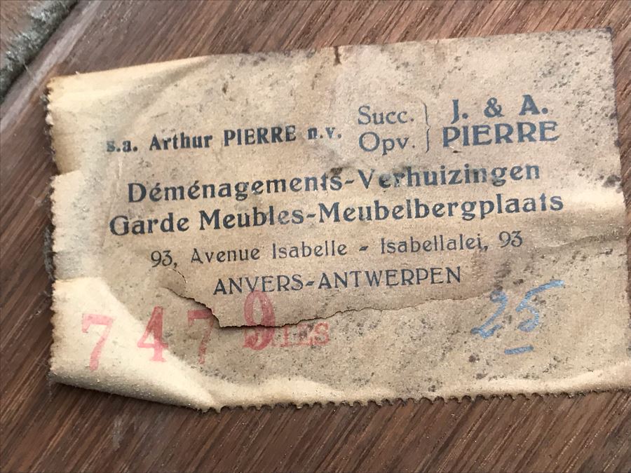 Antique Arts & Crafts Buffet Sideboard China Cabinet With Hutch Beveled Glass Doors Lock With Skeleton Key (Arthur Pierre / J. & A. Pierre Label On Back) 45W X 19.5D X 78H [Photo 22]