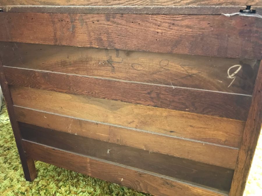 Antique Tiger Oak 4-Drawer Dresser With Swivel Mirror 40W X 20D X 63.5H [Photo 13]