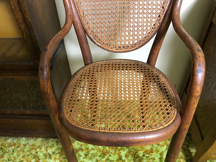 Antique Bentwood Childs High Chair With Cane Back And Seat 14W X 15D X 37.5H [Photo 4]