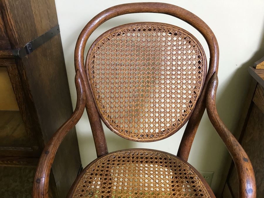 Antique Bentwood Childs High Chair With Cane Back And Seat 14W X 15D X 37.5H [Photo 5]