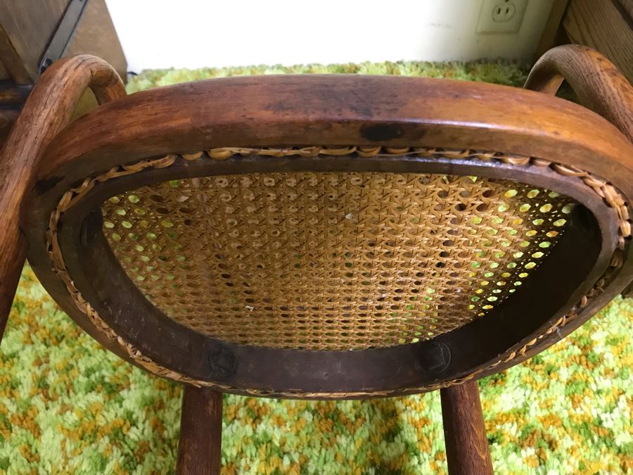 Antique Bentwood Childs High Chair With Cane Back And Seat 14W X 15D X 37.5H [Photo 9]
