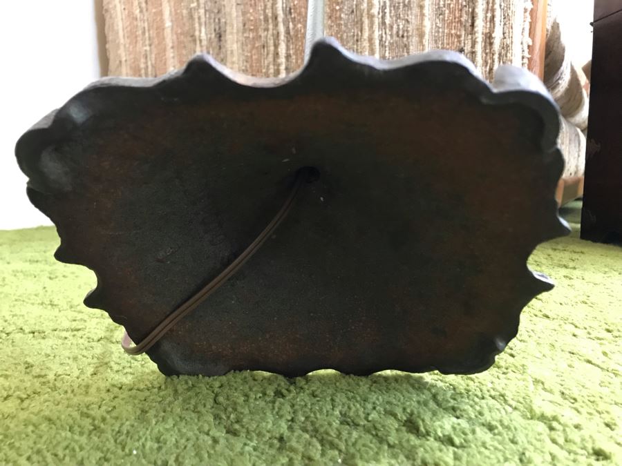 Stunning Antique Bridge Lamp Cast Iron Floor Lamp Stamped Devoto S.F. Under Base With Leather Shade [Photo 16]