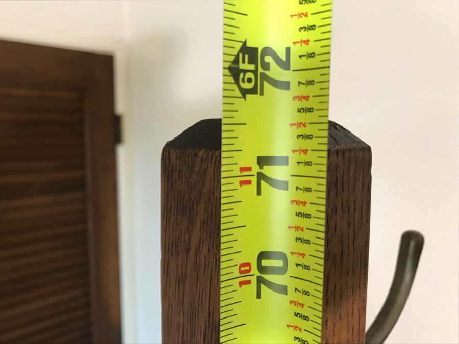 Vintage Oak Coat Rack 72H [Photo 10]