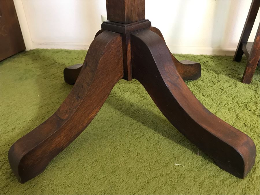 Vintage Oak Coat Rack 72H [Photo 5]