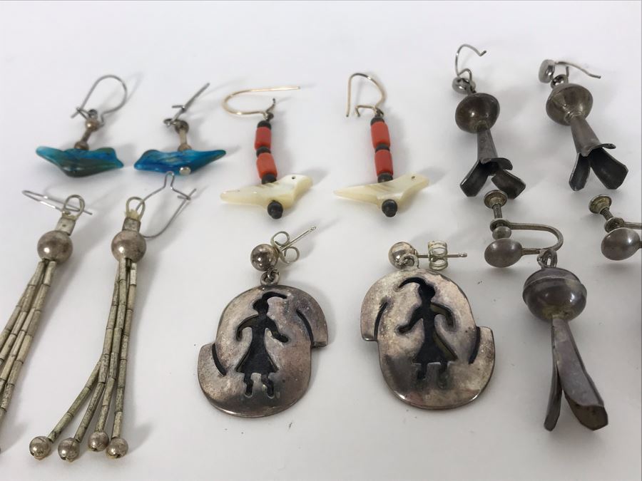 (6) Pairs Of Native American Earrings [Photo 11]