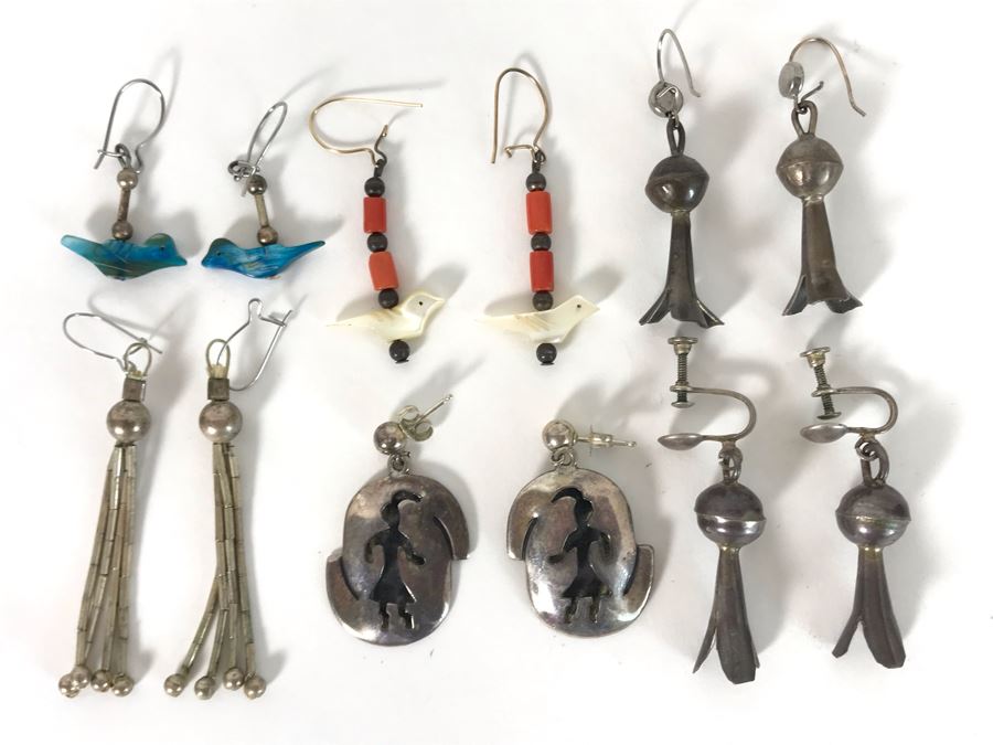 (6) Pairs Of Native American Earrings [Photo 2]