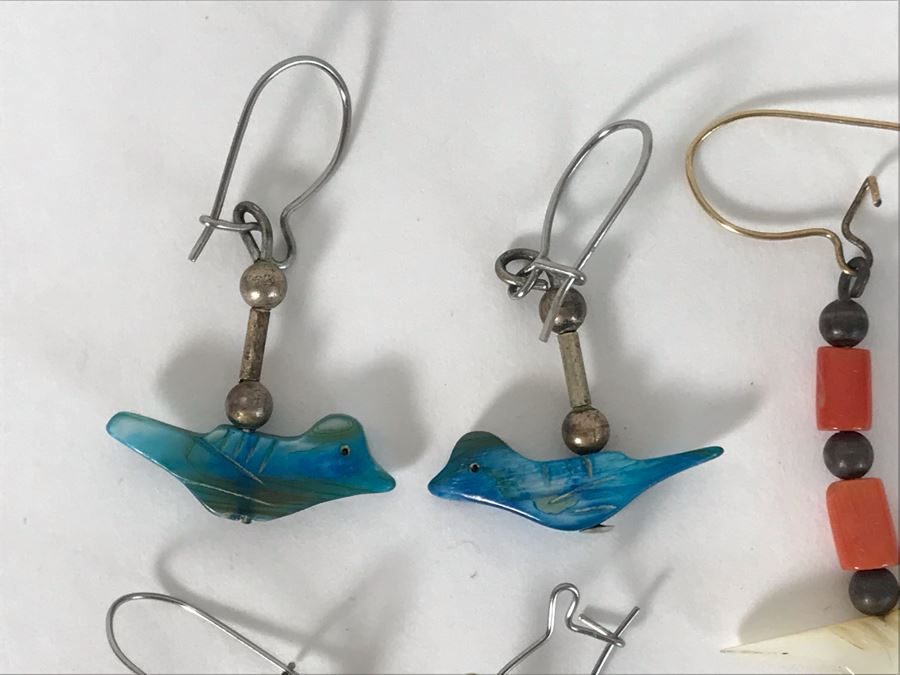 (6) Pairs Of Native American Earrings [Photo 8]