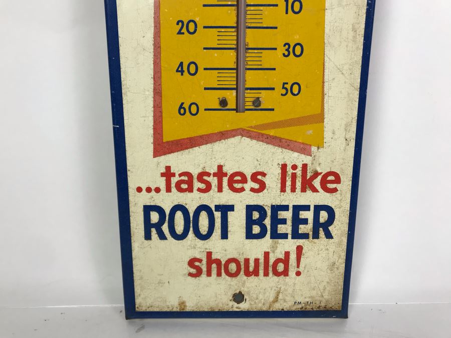Vintage Authentic Dad's Root Beer Metal Wall Thermometer 7.5W X 27H [Photo 7]