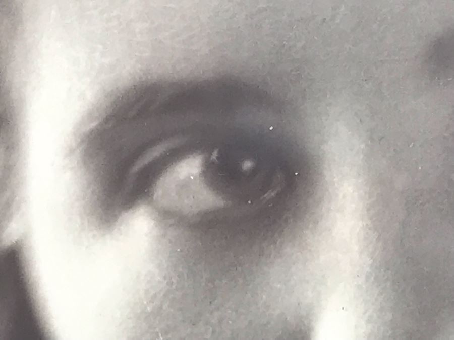 Vintage Photograph Signed Lower Right In Vintage Etched Glass Picture Frame 11.5W X 14H [Photo 10]