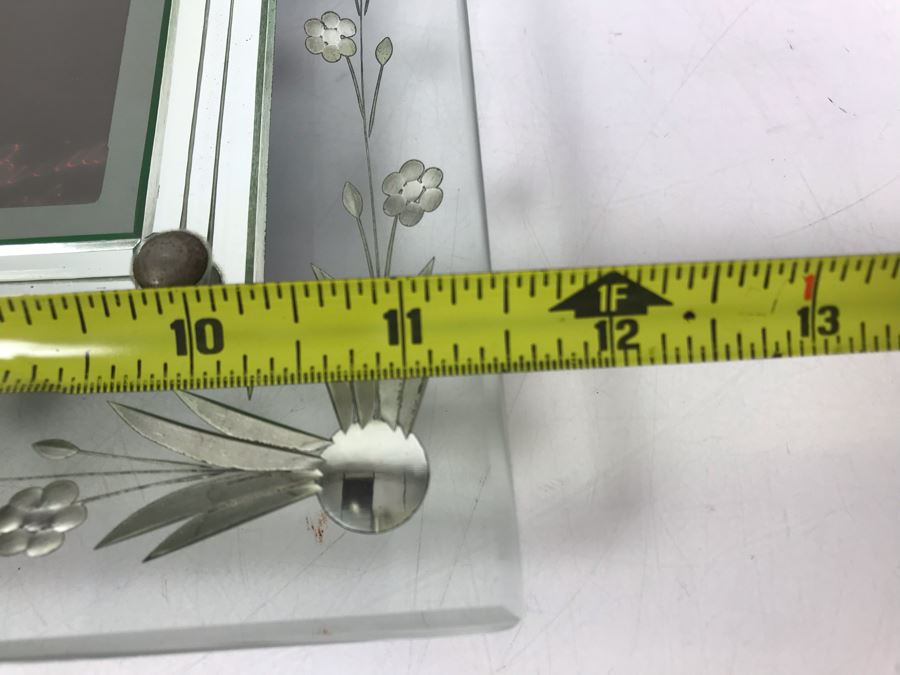 Vintage Photograph Signed Lower Right In Vintage Etched Glass Picture Frame 11.5W X 14H [Photo 17]