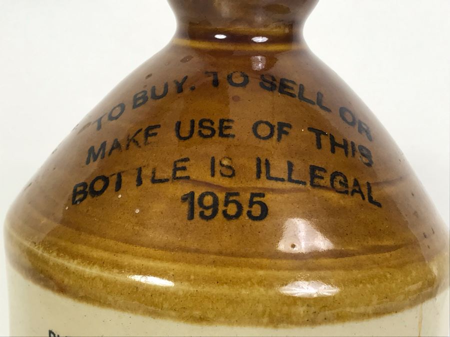 Vintage 1955 O. Beach Herbal Beverages Accrington Stoneware Jug 5.5W X 11H [Photo 4]