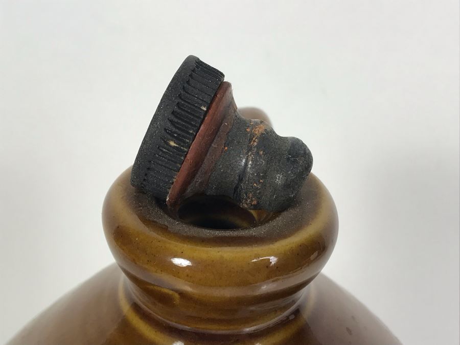 Vintage 1955 O. Beach Herbal Beverages Accrington Stoneware Jug 5.5W X 11H [Photo 7]